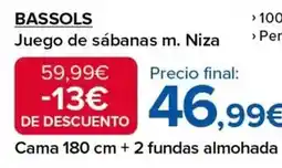 Costco Bassols - juego de sábanas m. niza oferta