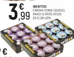 Comerco Cash & Carry IBERITOS Crema york-queso, pavo o paté atún 18 uds. oferta