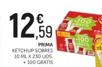 Comerco Cash & Carry PRIMA Ketchup sobres 10 ml x 230 uds. +100 gratis oferta