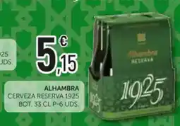 Comerco Cash & Carry ALHAMBRA Cerveza reserva 1925 bot.p-6 uds. oferta