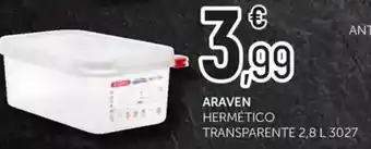 Comerco Cash & Carry ARAVEN Hermético transparente oferta