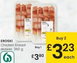 Eroski EROSKI Chicken breast skewer oferta