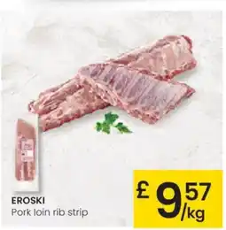 Eroski EROSKI Pork loin rib strip oferta