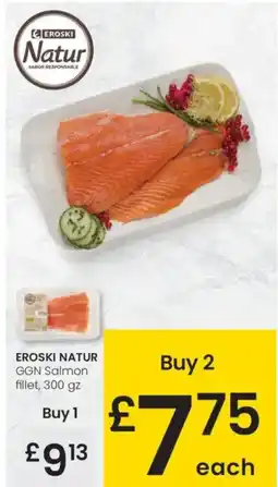 Eroski EROSKI NATUR GGN Salmon fillet oferta