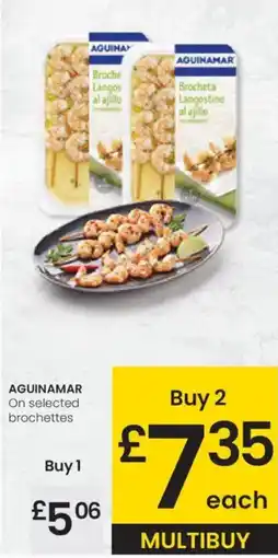 Eroski AGUINAMAR On selected brochettes oferta