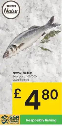 Eroski EROSKI NATUR Sea bass 400/600 GGN, oferta