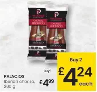 Eroski PALACIOS Iberian chorizo oferta