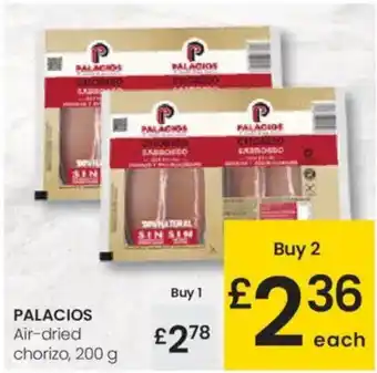 Eroski PALACIOS Air-dried chorizo oferta