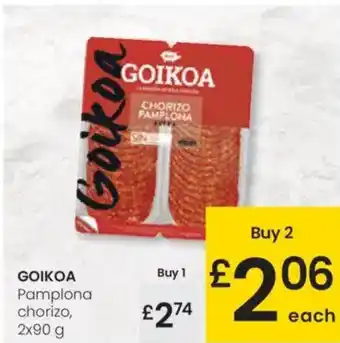 Eroski GOIKOA Pamplona chorizo oferta