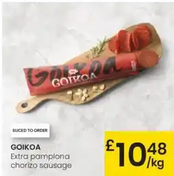 Eroski GOIKOA Extra pamplona chorizo sausage oferta