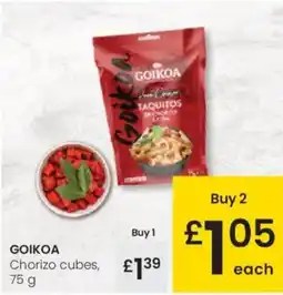 Eroski GOIKOA Chorizo cubes oferta