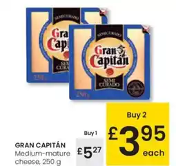 Eroski GRAN CAPITÁN Medium-mature cheese oferta