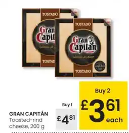 Eroski GRAN CAPITÁN Toasted-rind cheese oferta