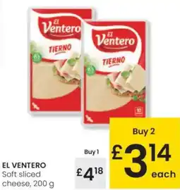 Eroski EL VENTERO Soft sliced cheese oferta