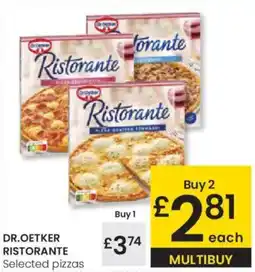 Eroski DR. OETKER RISTORANTE Selected pizzas oferta