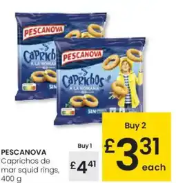 Eroski PESCANOVA Caprichos de mar squid rings oferta