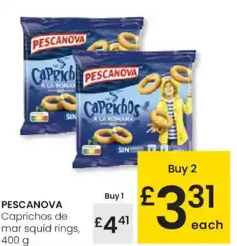 Eroski PESCANOVA Caprichos de mar squid rings oferta