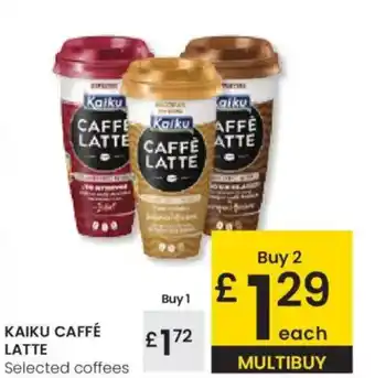 Eroski KAIKU CAFFÉ LATTE Selected coffees oferta