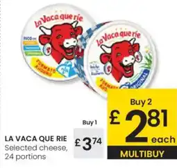 Eroski LA VACA QUE RIE Selected cheese, 24 portions oferta