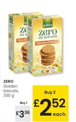 Eroski ZERO Golden biscuits, oferta