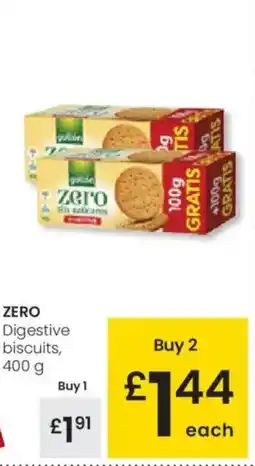 Eroski ZERO Digestive biscuits, oferta