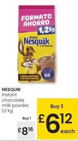 Eroski NESQUIK Instant chocolate milk powder oferta
