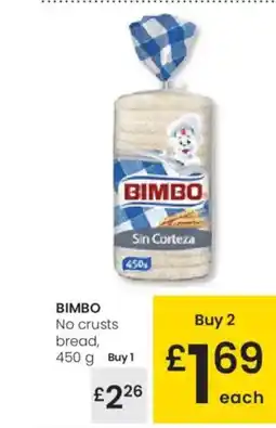 Eroski BIMBO No crusts bread, oferta