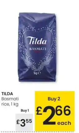 Eroski TILDA Basmati rice oferta