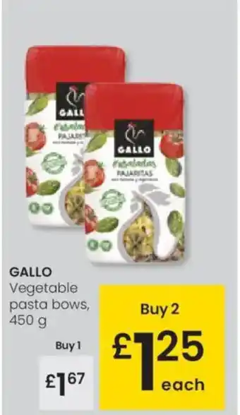 Eroski GALLO Vegetable pasta bows oferta