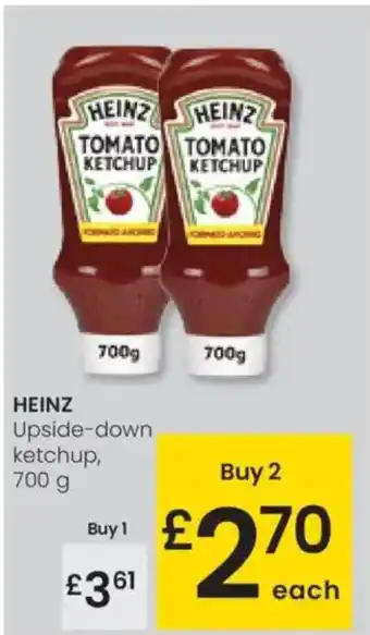 Eroski HEINZ Upside-down ketchup oferta