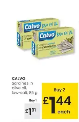 Eroski CALVO Sardines in olive oil, low-salt oferta