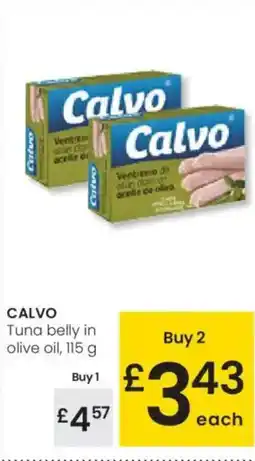 Eroski CALVO Tuna belly in olive oil oferta