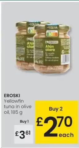 Eroski EROSKI Yellowfin tuna in olive oil oferta