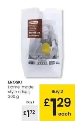 Eroski EROSKI Home-made style crisps, oferta
