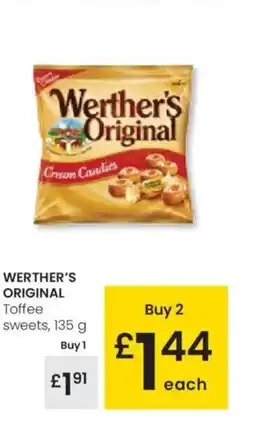 Eroski WERTHER'S ORIGINAL Toffee sweets oferta