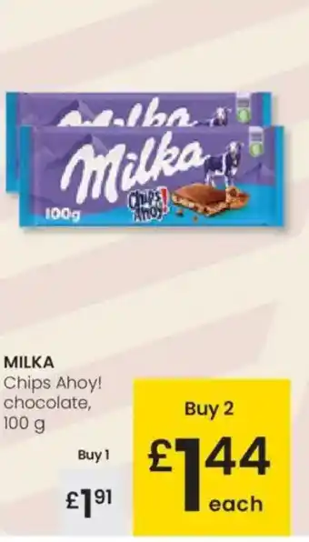 Eroski MILKA Chips Ahoy! chocolate oferta