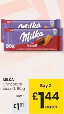 Eroski MILKA Chocolate biscoff oferta