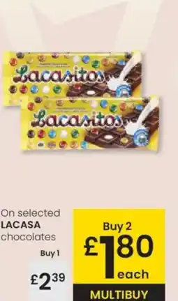 Eroski LACASA  On selected chocolates oferta