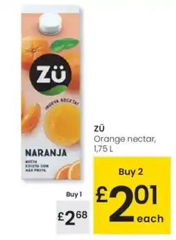 Eroski ZÜ Orange nectar oferta