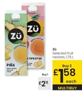 Eroski ZÜ Selected fruit nectars oferta