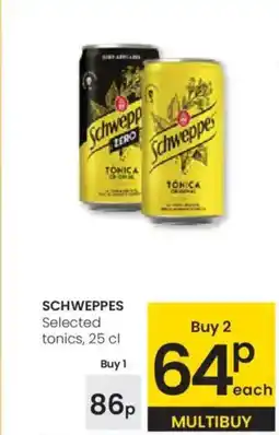 Eroski SCHWEPPES Selected tonics oferta
