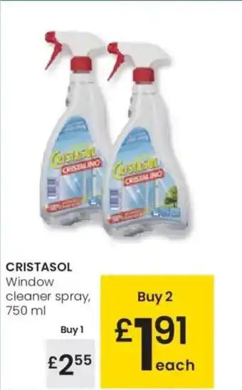 Eroski CRISTASOL Window cleaner spray oferta