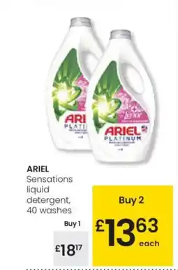 Eroski ARIEL Sensations liquid detergent, 40 washes oferta