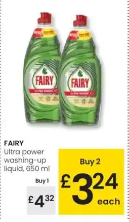 Eroski FAIRY Ultra power washing-up liquid oferta