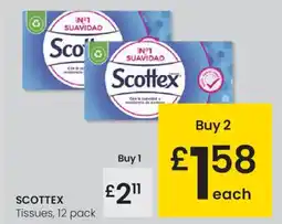 Eroski SCOTTEX Tissues, 12 pack oferta
