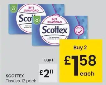 Eroski SCOTTEX Tissues, 12 pack oferta