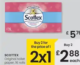 Eroski SCOTTEX Original toilet paper, 16 rolls oferta