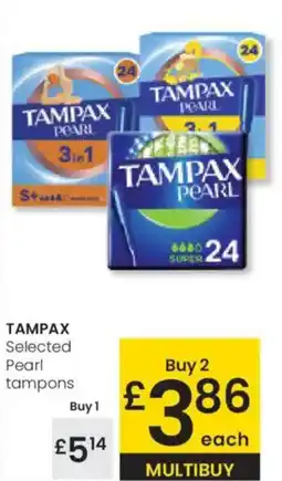 Eroski TAMPAX Selected Pearl tampons oferta