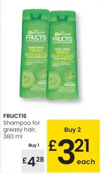 Eroski FRUCTIS Shampoo for greasy hair oferta