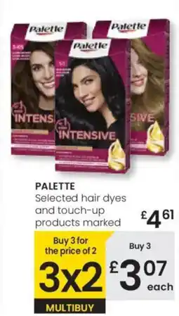 Eroski PALETTE Selected hair dyes and touch-up products marked oferta
